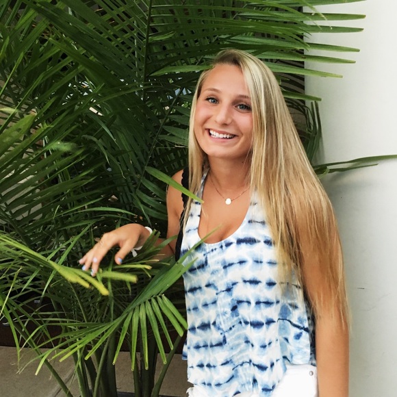 Blue tie dye halter top - Picture 5 of 5